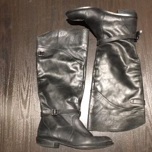 Eighteen68 Black Leather Rider Boot Size 8.5M